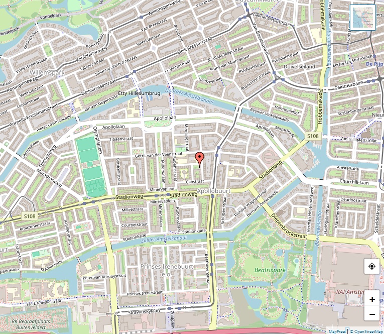 Kaart van Apollobuurt, Amsterdam