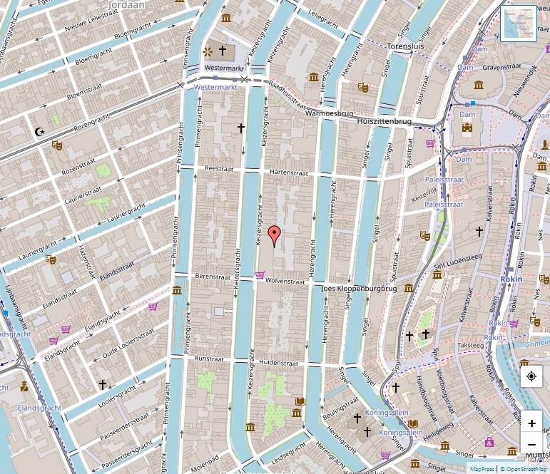 Kaart van Grachtengordel, Amsterdam