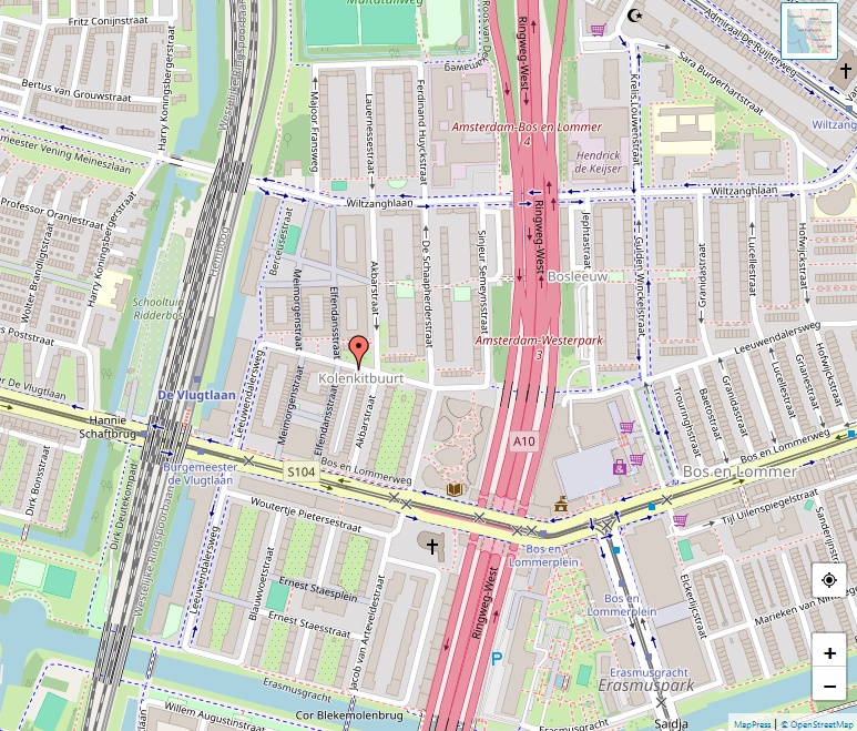 Kaart van Kolenkitbuurt, Amsterdam