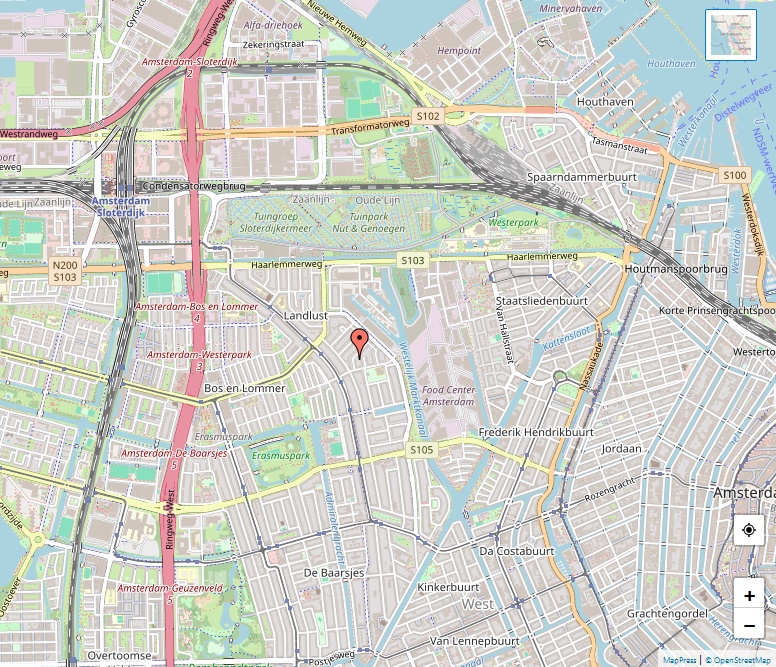 Kaart van Landlust, Amsterdam