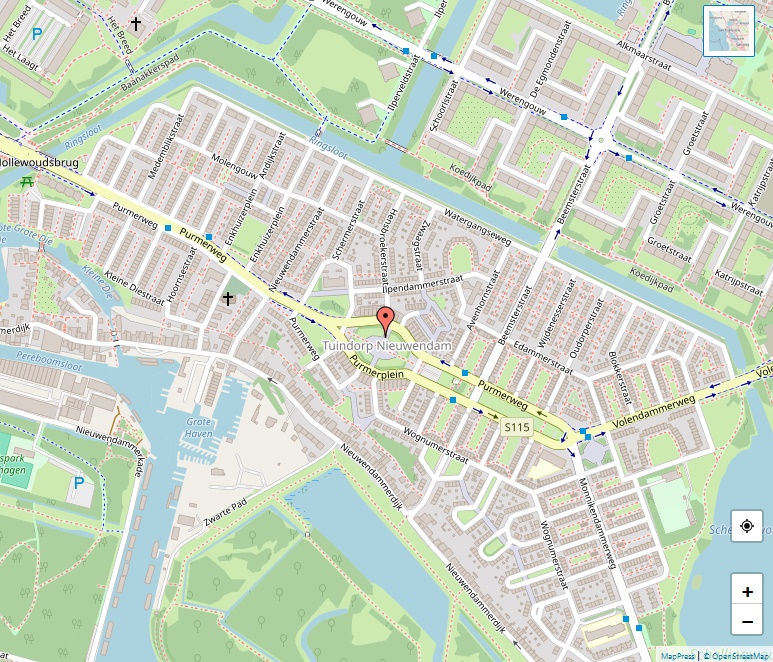 Kaart van Tuindorp Nieuwendam, Amsterdam
